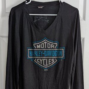 Harley Davidson Bad Lands Blinged Tee